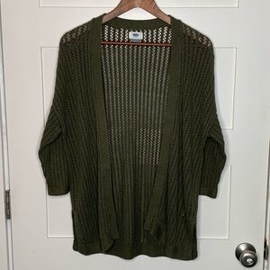 Old Navy Women’s Olive Green Open-Knit Cardigan in Medium